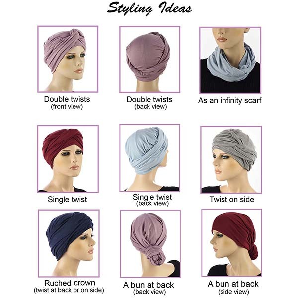 Bamboo Infinity Scarf Head Wrap for Chemo Hair Loss Women