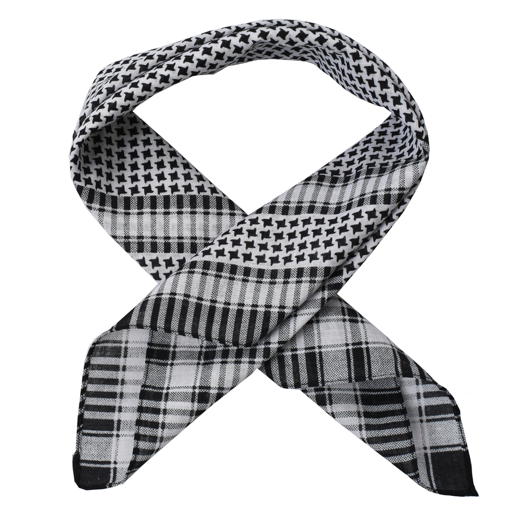 Black and White Classic Houndstooth Pattern Bandana handkerchief