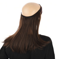 Chemo Halo Headband Hair Susan | # 2 Dark Ash Brown | Past Shoulder