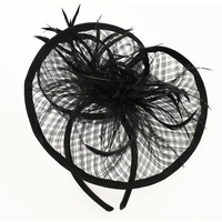 Sinamay Net Feather Fascinator 