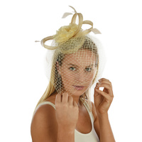 Pillbox & Flower Feather Headband Fascinator
