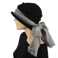 Stretch Wool Cloche with Sash - Donna