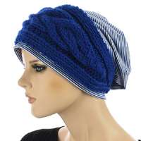 Striped Cotton Beanie & Headband Set