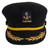 Black Marine Captain Hat