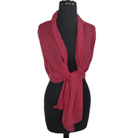 Evening Chiffon Scarf | Red - Burnt Red / Deep Red