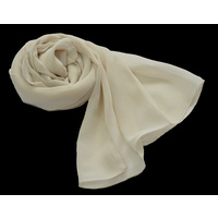 Evening Chiffon Scarf | Beige - Light Beige