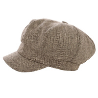 Tweed Newsboy Slouchy Cap 