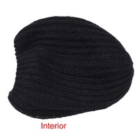 Soft Sequined Lacy Beanie – Dianne | Plain Black