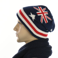 Australia Flag Beanie Hat | Option 3 | No Pom Pom