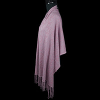 Jessica Rectangular Danmask Shawl Wrap  | Pink - Dusty Pink