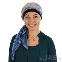 Floral Headscarf & Headband Combo - Bridget | Option 3 Blue/Yellow/Pink
