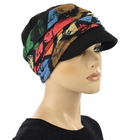 Newsboy Cap with Seamless Wrap Band | Black