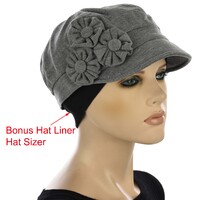 Jasmine Newsboy Cap with Hat Liner