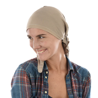 Stretch Chemo Slip-on Durag Head Wrap  | Beige