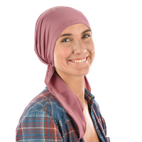 Stretch Chemo Slip-on Durag Head Wrap  | Pink - Dusty Pink
