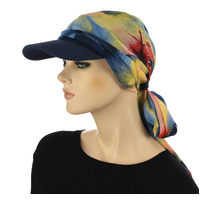 Cotton Baseball Cap with Chiffon Sash | Option 3
