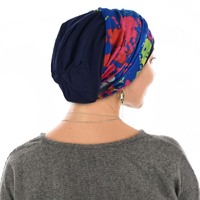 Jersey Cotton Beanie  NAVY with Seamless Headband | Option 3 | M/L