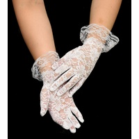 Full Finger Lace Gloves | | Slim Fit | White