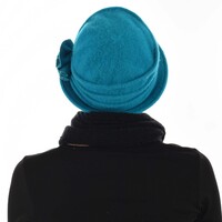 20s Wool Cloche Flower Chemo | Turquoise Blue