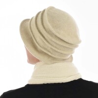 20s Wool Cloche Flower Chemo | Sandy Cream