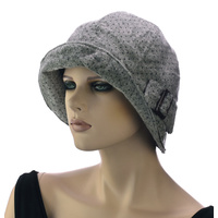 Polka Dot Cotton Cloche with Buckle