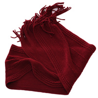 Solid Coloured Knit Wool Touch Scarf