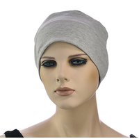 Large View Wide Cotton Lining Headband | Grey - Medium Grey