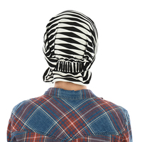 Stretch Ruffled Headband Wrap | Black / White