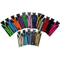 Suspenders Solid Plain Colours