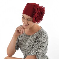 Retro Cotton Turban | Red - Burnt Red / Deep Red