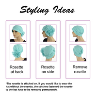Stretch Chemo Hat with Flower - Olivia