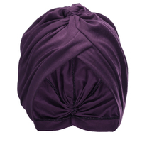 Slouch Jersey Turban | Purple - Dark Purple Violet
