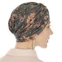 Soft Floral Print Turban Hat