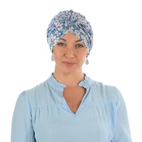 Soft Floral Print Turban Hat | Reversible | S/M