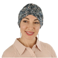 Soft Floral Print Turban | Option 6 | S/M/L | Pink Grey Paisley Print