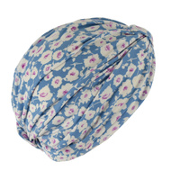 Soft Floral Print Turban | Option S2 | S/M | Baby Blue Floral Print