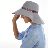 Cotton Reversible Sun Hat | Grey - Medium Grey