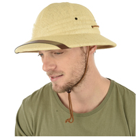 Safari Jungle Hard Pith Helmet Hat  | Beige