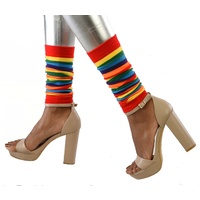 Red Rainbow Leg Warmers