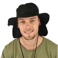 Cotton Legionnaire Fishing Hat | Black