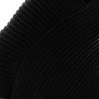 Classic Stretch Poncho | Black - Ribbed Pattern