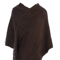 Classic Stretch Poncho | Dark Brown Chocolate