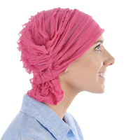 Stretch Layered Ruffle Scarf Wrap - Jenny | Blush Hot Pink