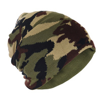 Green Camouflage Slouch Beanie 