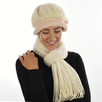 Angora Cloche Bucket Hat | Cream