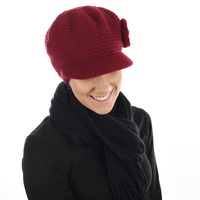 Angora Bakeryboy - Skull Style  | Red - Wine Burgundy