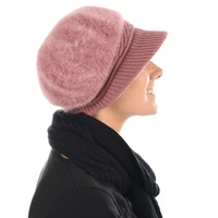 Wide Brim Angora Bakerboy Hat