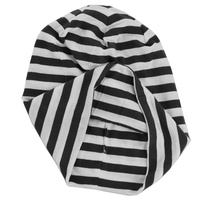 Stretch Sleep Cap with Wide Stripes | Black & White | S/M