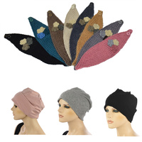 Cotton Beanie n Triple Flower Crochet Headband