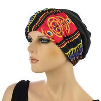 Black Premium Cotton Beanie with Seamless Headband | Option 6 | L/XL